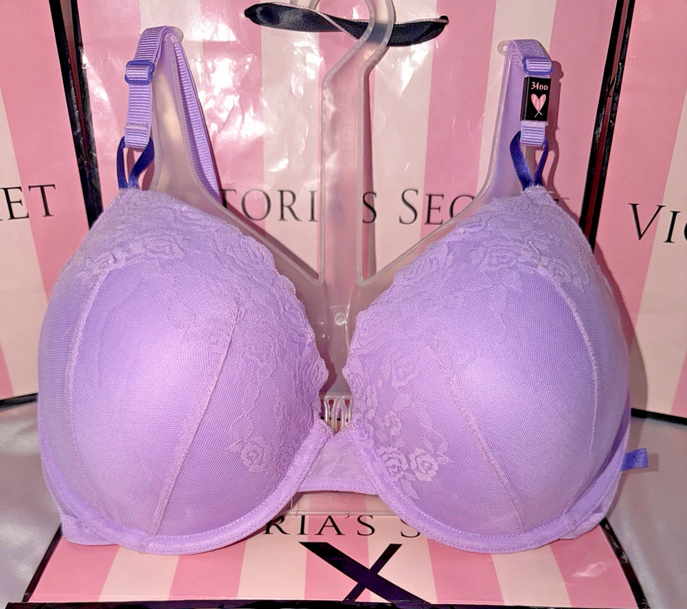 Victorias Secret Bra Lined Demi 34DD Underwire Lilac